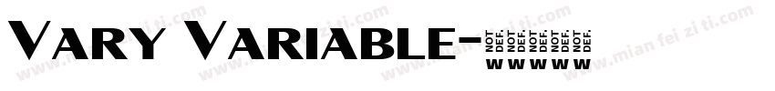 Vary Variable字体转换